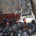 Вывоз мусора после проведенных субботников