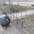 Установка нового забора по адресу Ферсмана 4.