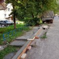 Установка бордюра, изготовление водоотводного жёлоба, ступеней, пандуса