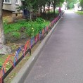 Установка ограждений палисадников по адресу Победы 25